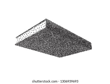 Vector black blank book cover isolated on white background