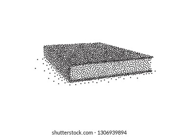 Vector black blank book cover isolated on white background