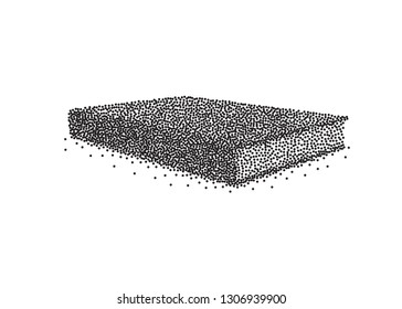 Vector black blank book cover isolated on white background