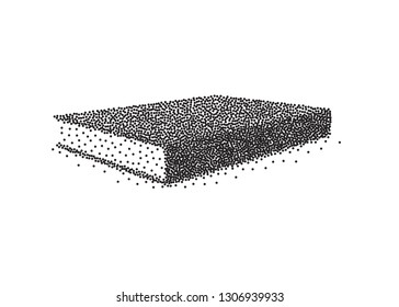 Vector black blank book cover isolated on white background