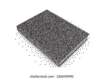Vector black blank book cover isolated on white background