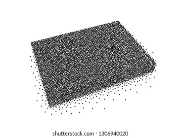 Vector black blank book cover isolated on white background