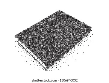 Vector black blank book cover isolated on white background
