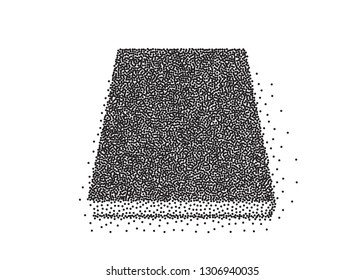Vector black blank book cover isolated on white background