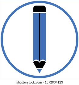 vector black and blue pencil icon.