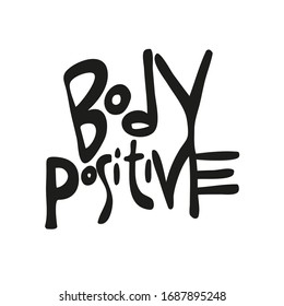 Vector black Body positive lettering