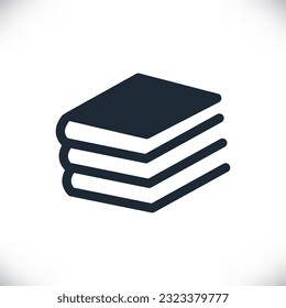 vector black book icons isolated on white background
