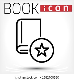 Vector black book icons set on white background