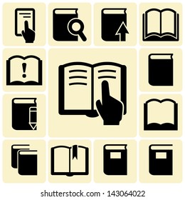 Vector black Books icons