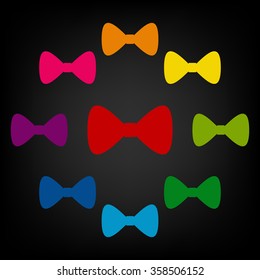 Vector Black Bow Tie icon