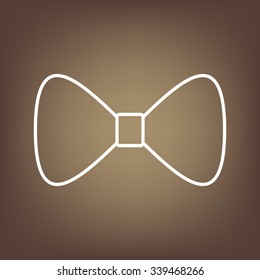 Vector Black Bow Tie  line icon