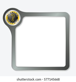 Vector black box for your text and question mark