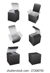 vector black boxes template