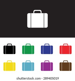 Vector black briefcase icons, vector for used