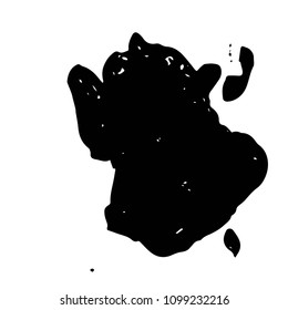 Vector black brush spots, highlighter lines or felt-tip pen blobs. Brushstrokes and dashes. Ink smudge abstract shape stains and smear set with texture