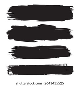 Vector black brush stroke smudge