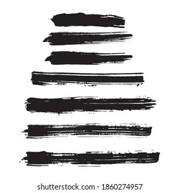 Razo del pincel negro vectorial.Pincel de textura de grunge de tinta negra.