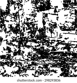 Vector black brushstrokes background. Black grunge background. Vector illustration