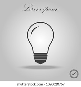 Vector black bulb on white background. Isolated. Eps 10.