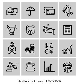 vector black business icons