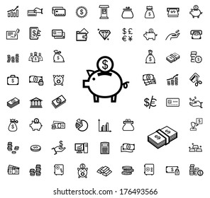 vector black business icons