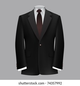 vector black business suit