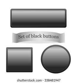 Vector black buttons