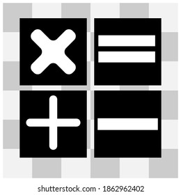 Vector black calculator icons set