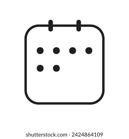 vector black calendar icon illustration