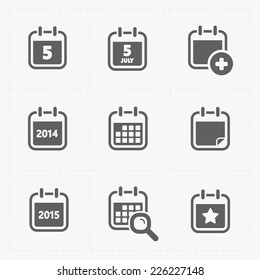 Vector Black Calendar Icons