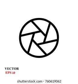 Vector black camera shutter