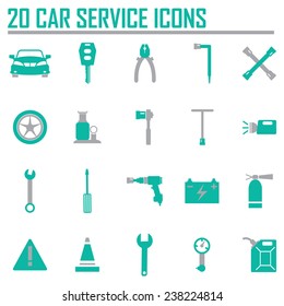 Vector black car service set 