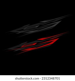 vector black car wrap livery decal design.