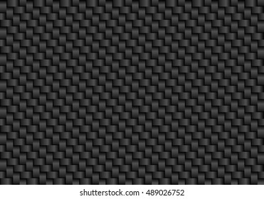 Vector black carbon fiber seamless background. Abstract cloth material wallpaper for car tuning or service. Endless web texture or page fill pattern