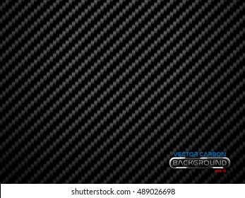 Vector black carbon fiber volume background. Abstract cloth material wallpaper with shadow for car tuning or service