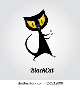 vector black cat