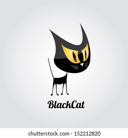 vector black cat