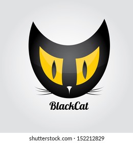 vector black cat