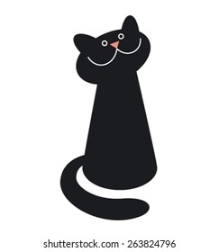 vector black cat