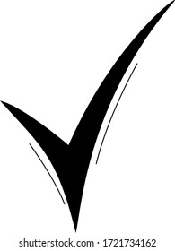 vector black checkmark , sign, checklist