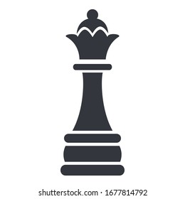 Vector Black Chess Queen Icon