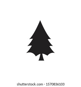 Vector black christmas tree icon