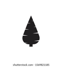 Vector black christmas tree icons 