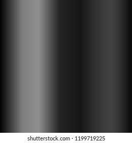 Vector Black chrome iron metal foil texture gradient template. Metalllic gradient illustration gradation for backgrounds, cover, frame, banner, ribbon, user interface. Vector design