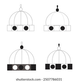 Vector black church icon on white background, linear style sign for mobile concept and web design. Famous cathedral In Moscow outline vector icon. Symbol, logo illustration. Vector graphics.