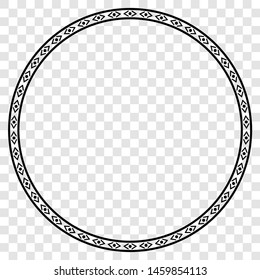 Vector Black Circle Frame for Certificate, Placard or other China Element Design Related, at Transparent Effect Background

