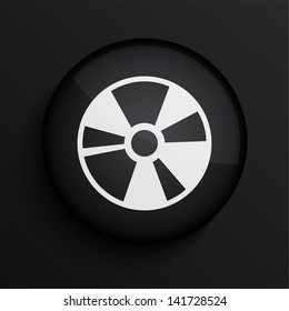 Vector black circle icon. Eps10