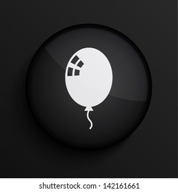 Vector black circle icon. Eps10