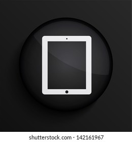 Vector black circle icon. Eps10