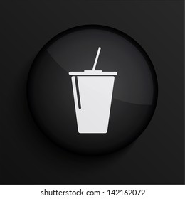 Vector black circle icon. Eps10